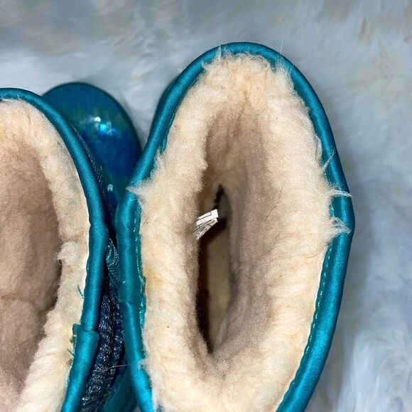 UGG silver and blue sequin winter boots size 5 - Picture 6 of 12
